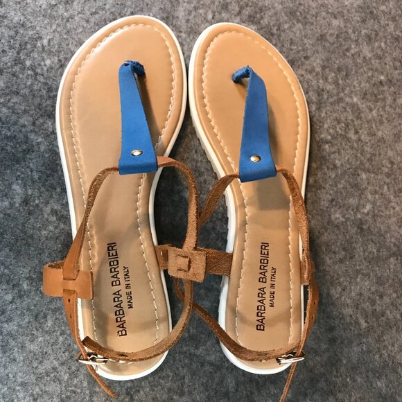 Barbara Barbieri Women's Upper Leather Thong Sandals - Picture 8 of 11